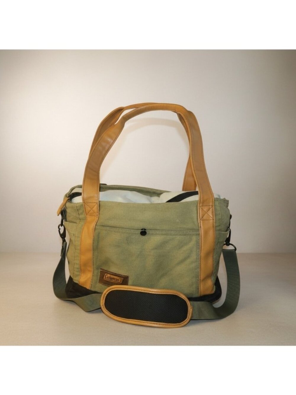 Coleman Banyon 30 Can Soft Sided Cooler Tote Bag Canvas Shoulder Strap Pockets